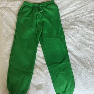 Womens green Zara sweatpants